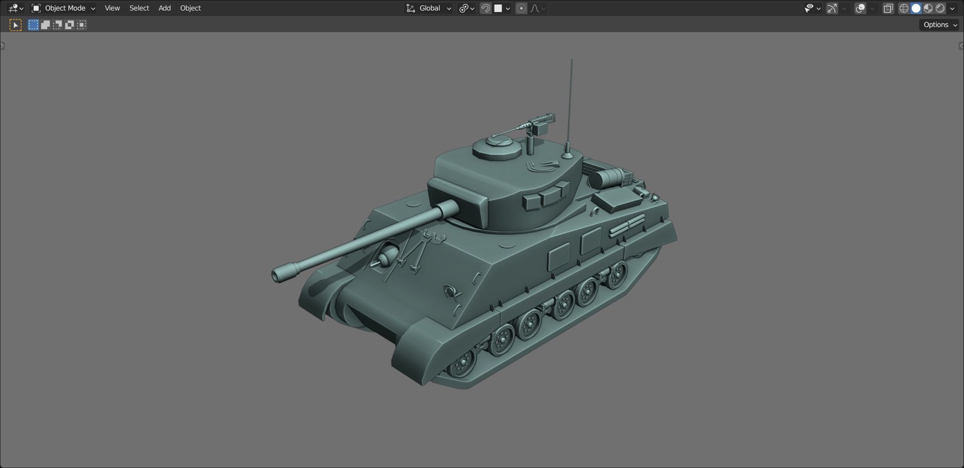 43 Tanks Base Mesh Low-poly 3D model_113