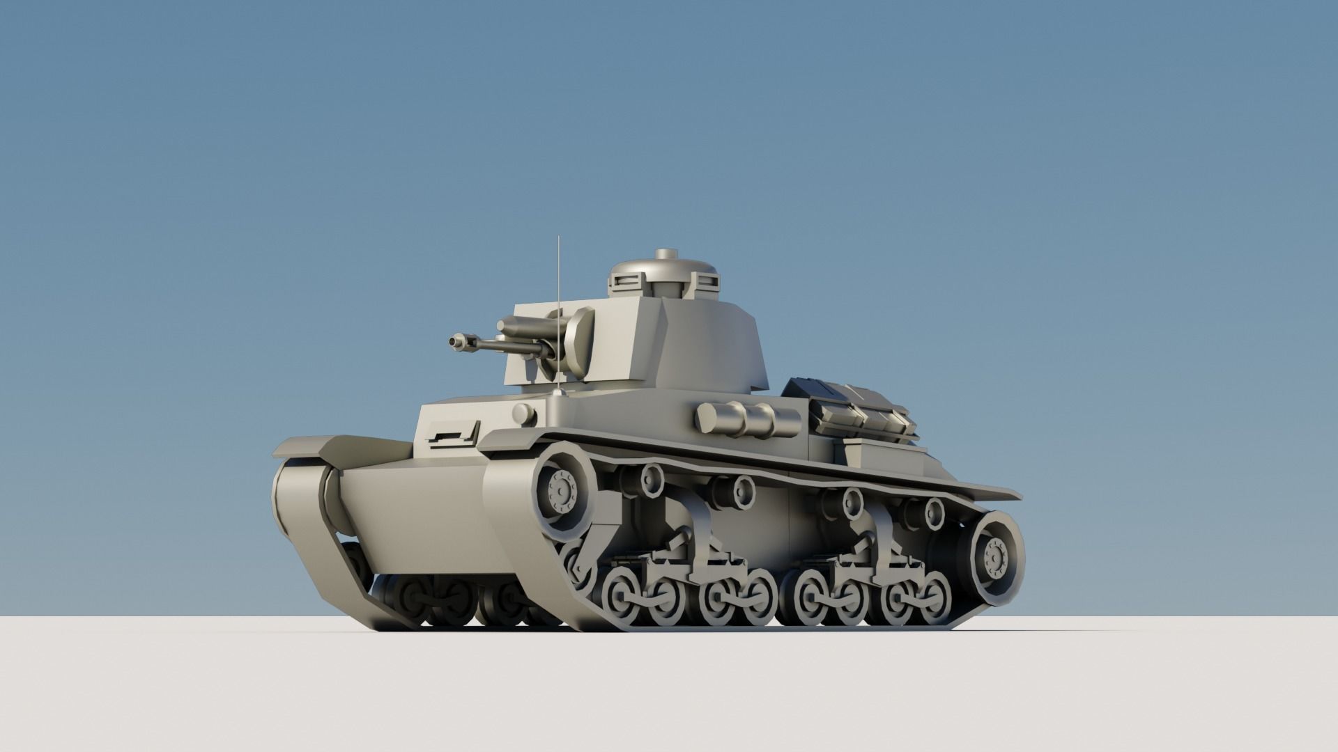 43 Tanks Base Mesh Low-poly 3D model_46
