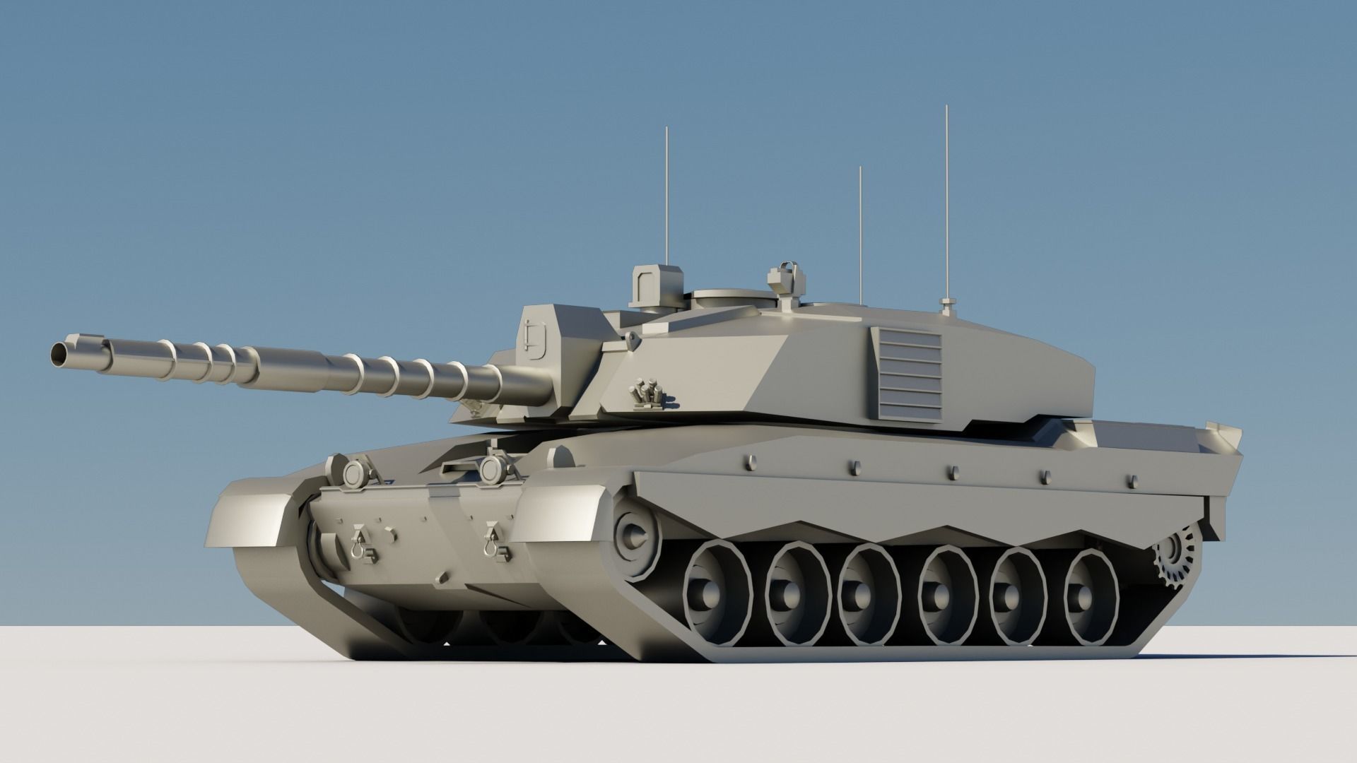 43 Tanks Base Mesh Low-poly 3D model_4