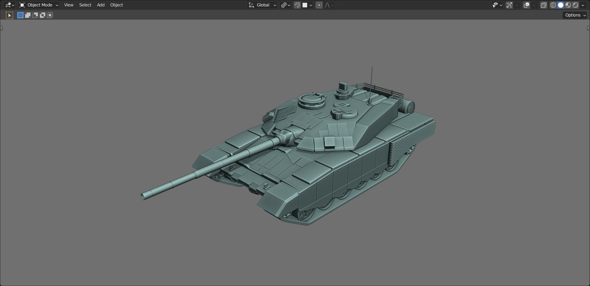 43 Tanks Base Mesh Low-poly 3D model_129
