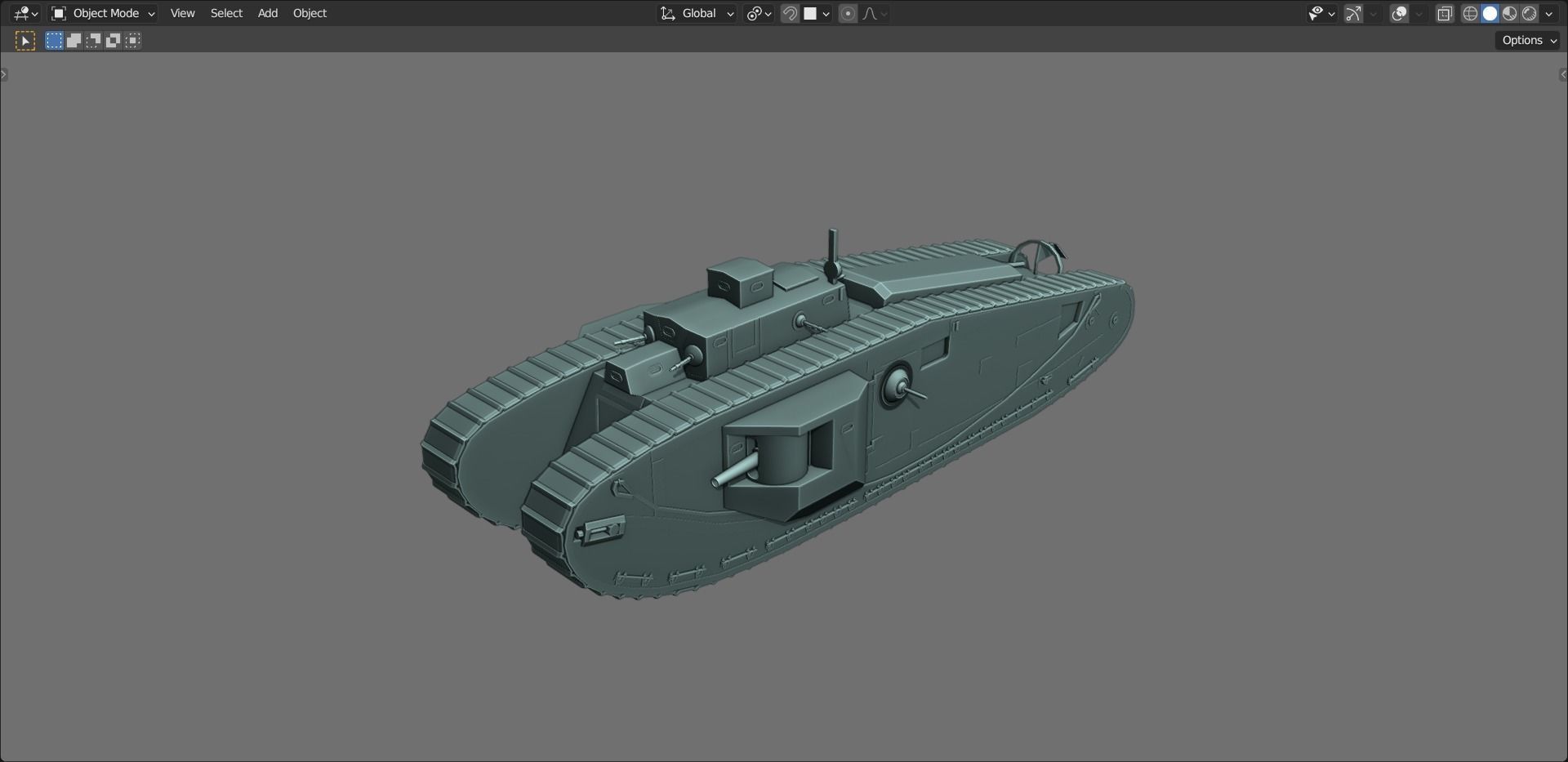 43 Tanks Base Mesh Low-poly 3D model_119