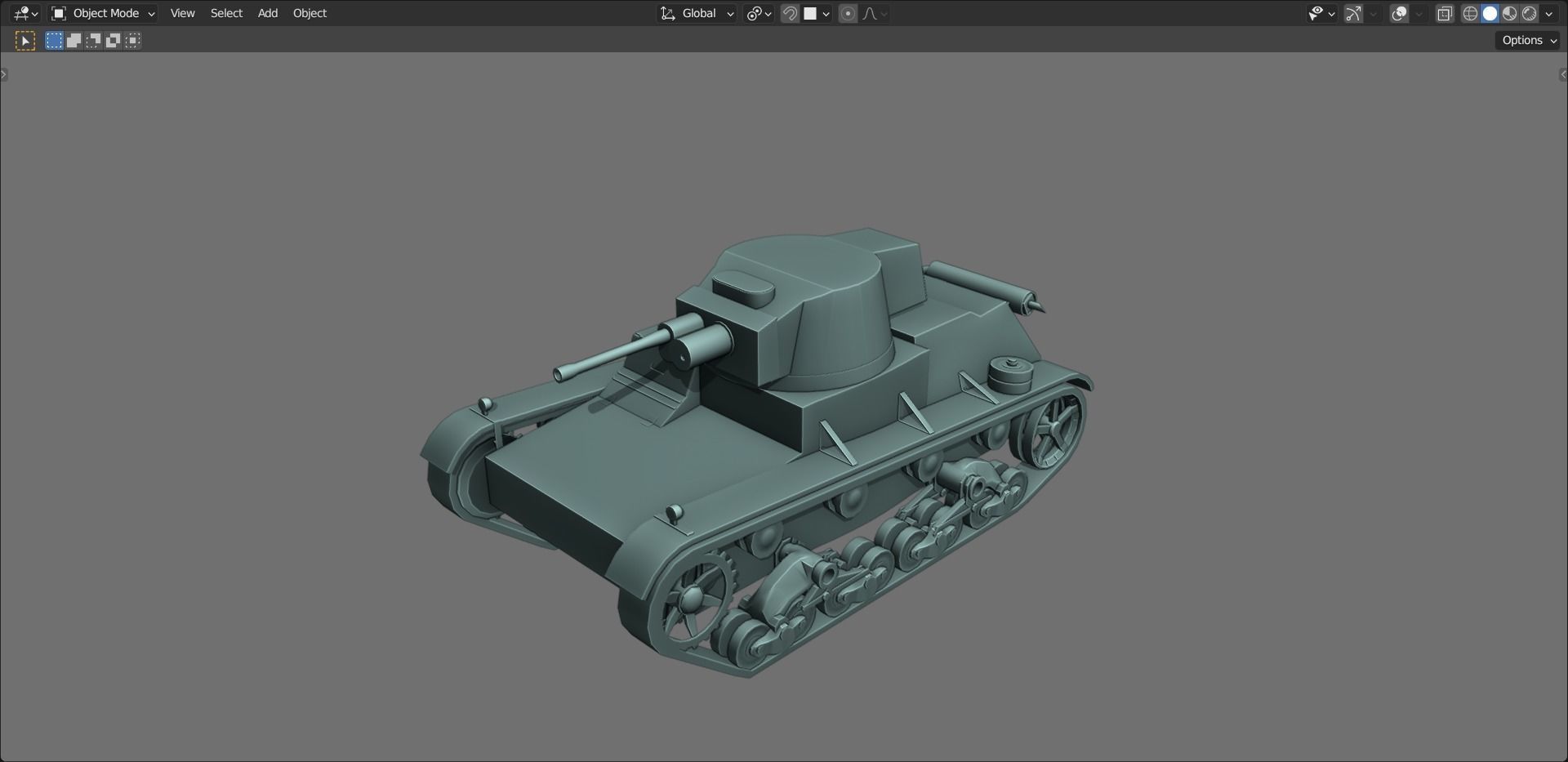 43 Tanks Base Mesh Low-poly 3D model_118