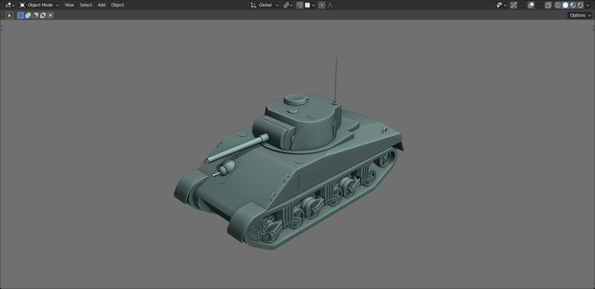 43 Tanks Base Mesh Low-poly 3D model_127