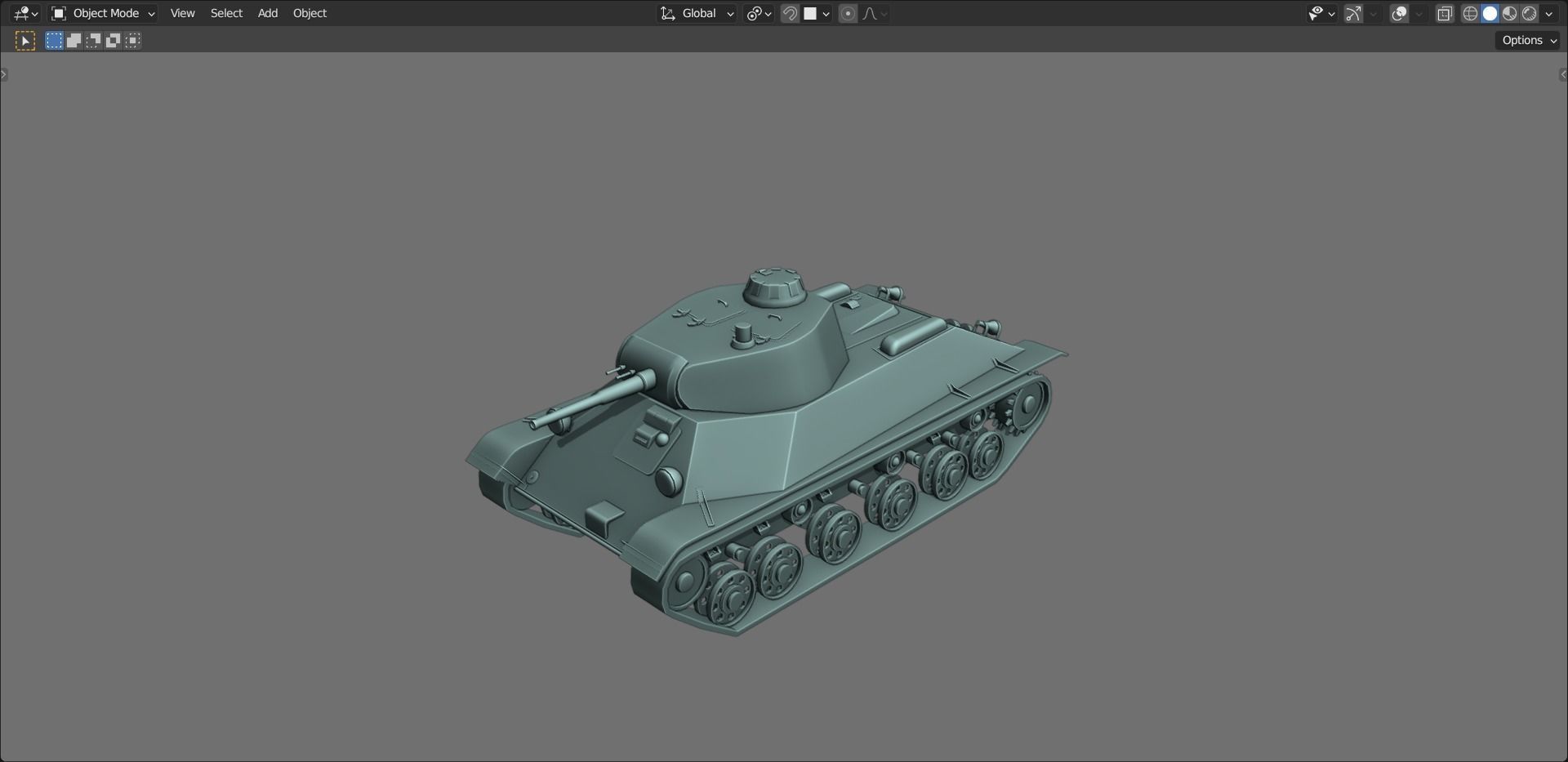 43 Tanks Base Mesh Low-poly 3D model_114