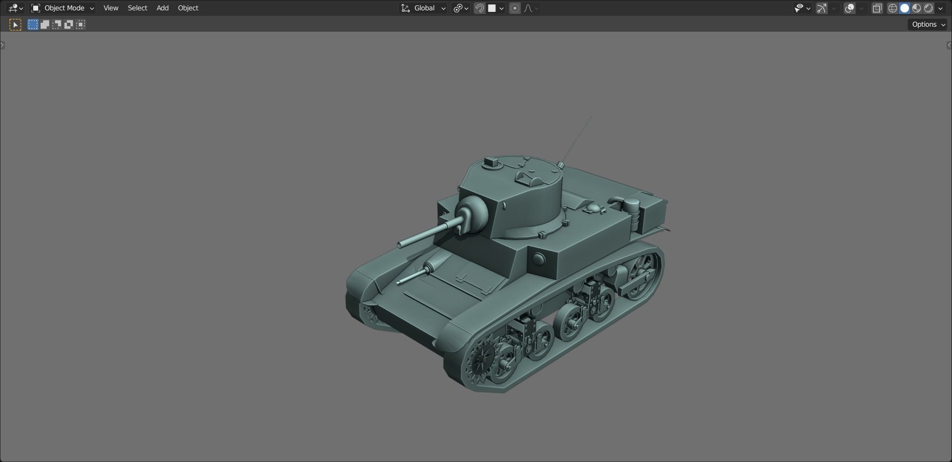 43 Tanks Base Mesh Low-poly 3D model_105