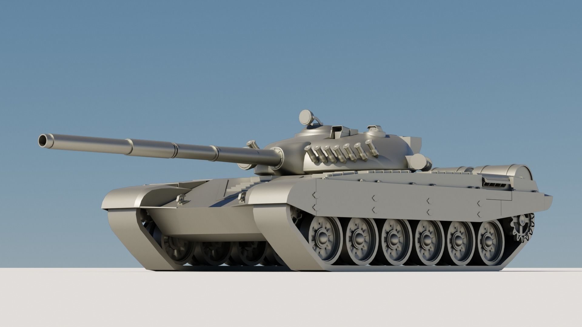 43 Tanks Base Mesh Low-poly 3D model_8