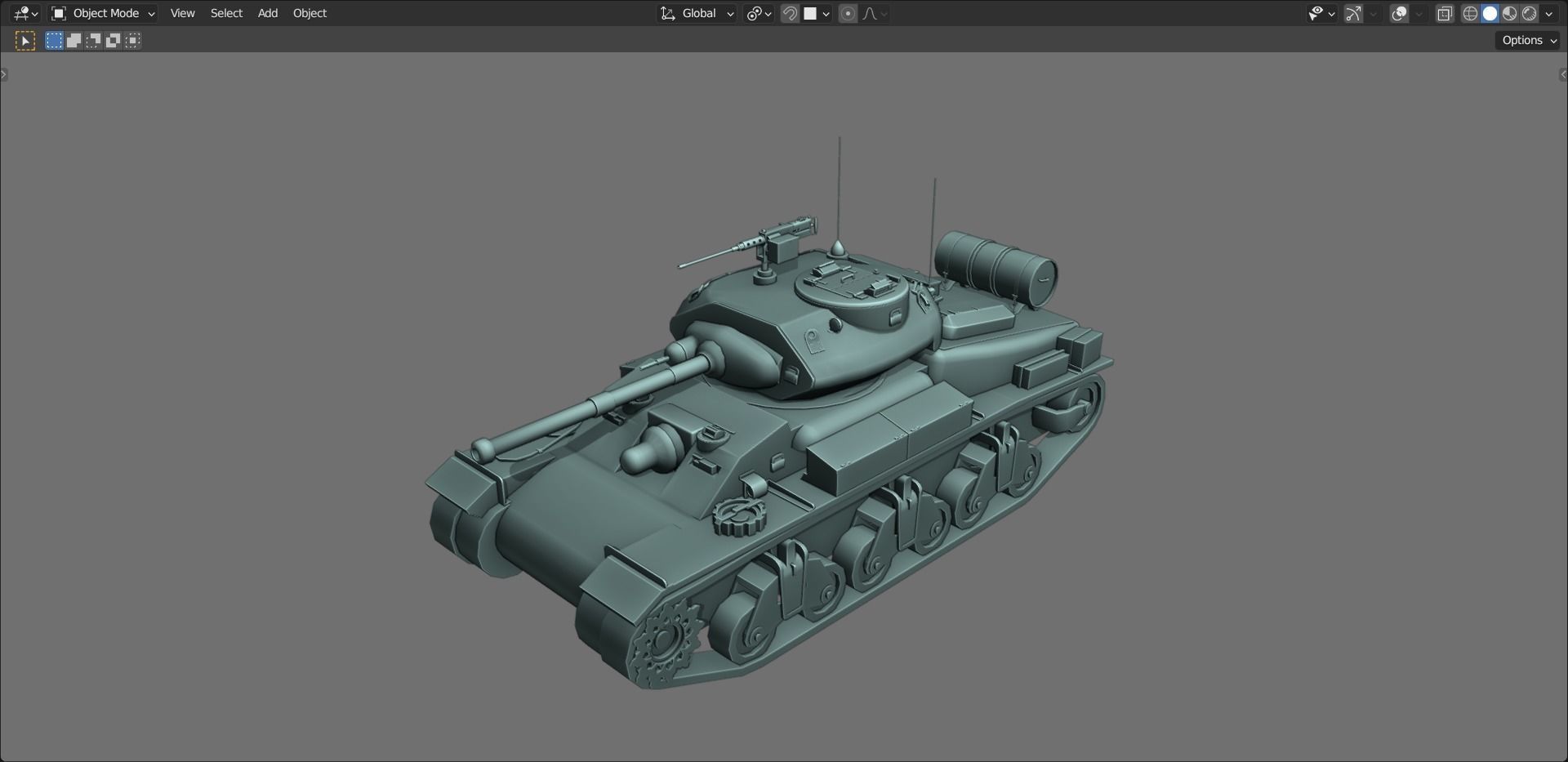 43 Tanks Base Mesh Low-poly 3D model_89