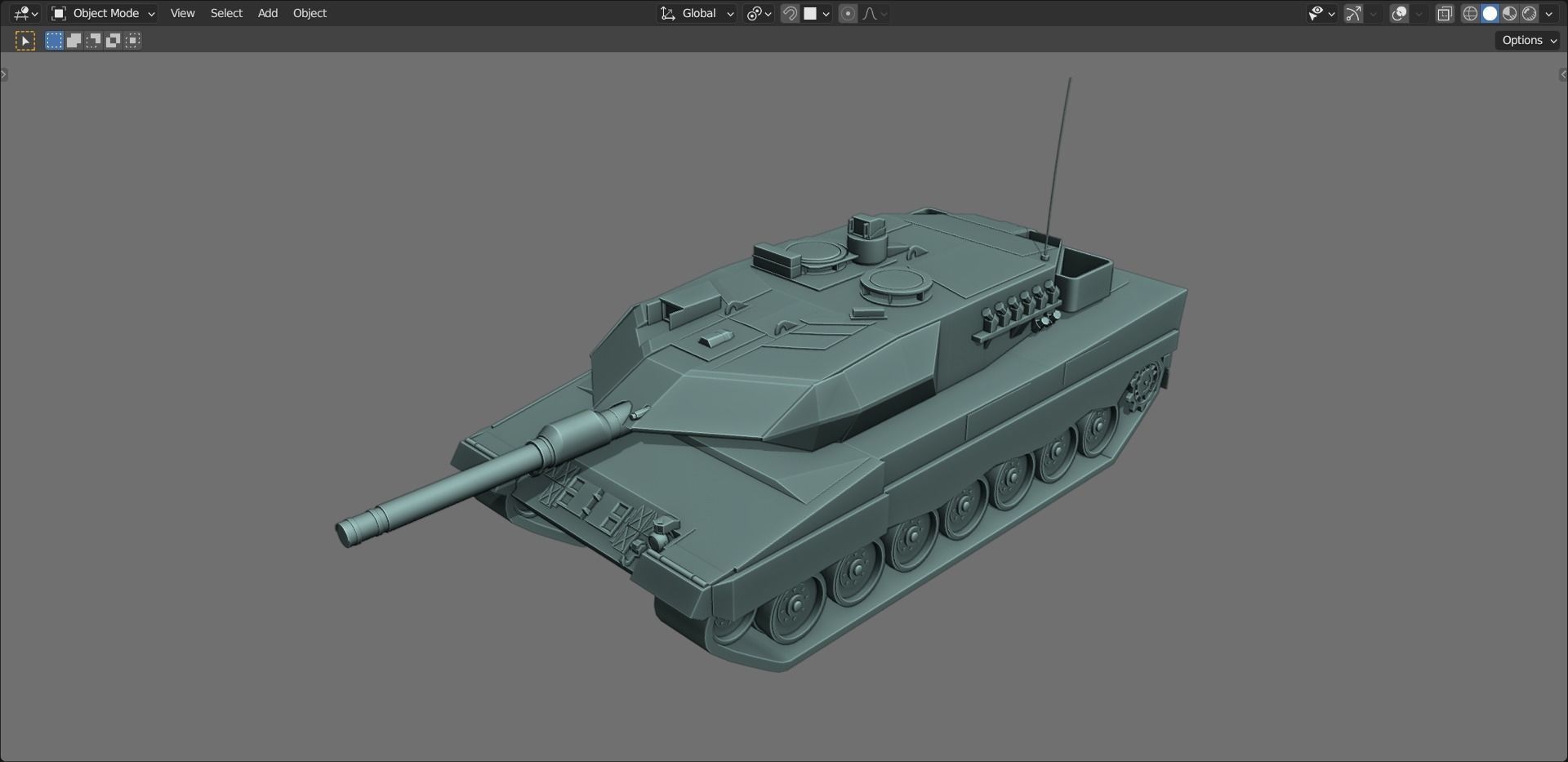 43 Tanks Base Mesh Low-poly 3D model_103