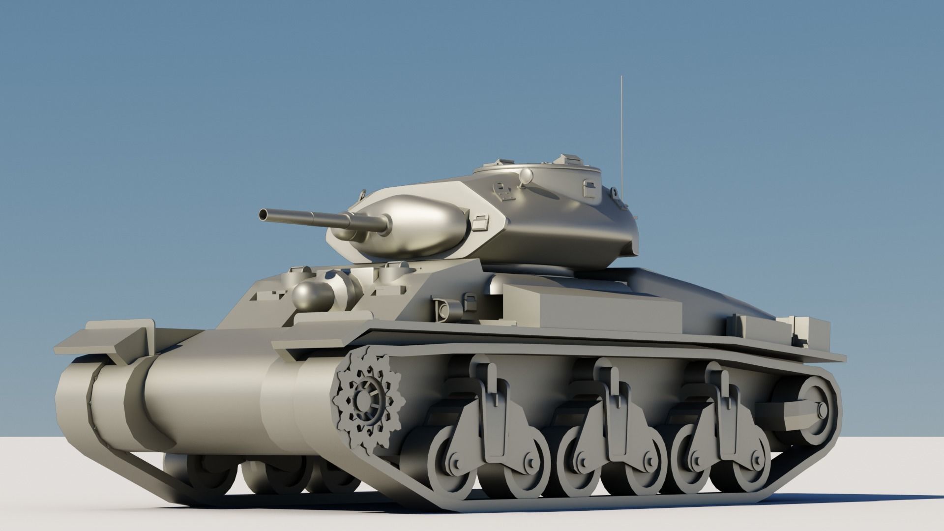 43 Tanks Base Mesh Low-poly 3D model_24