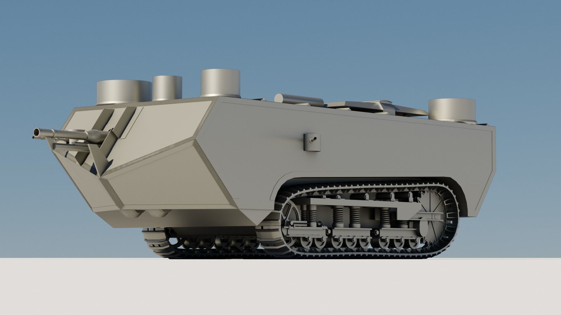43 Tanks Base Mesh Low-poly 3D model_60