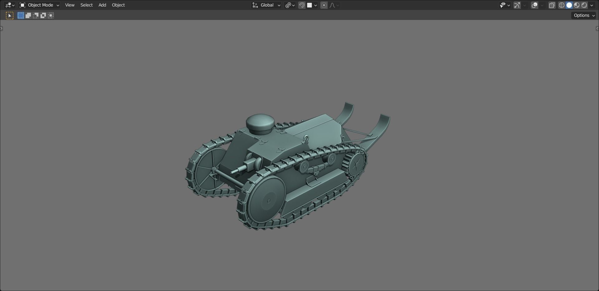 43 Tanks Base Mesh Low-poly 3D model_95