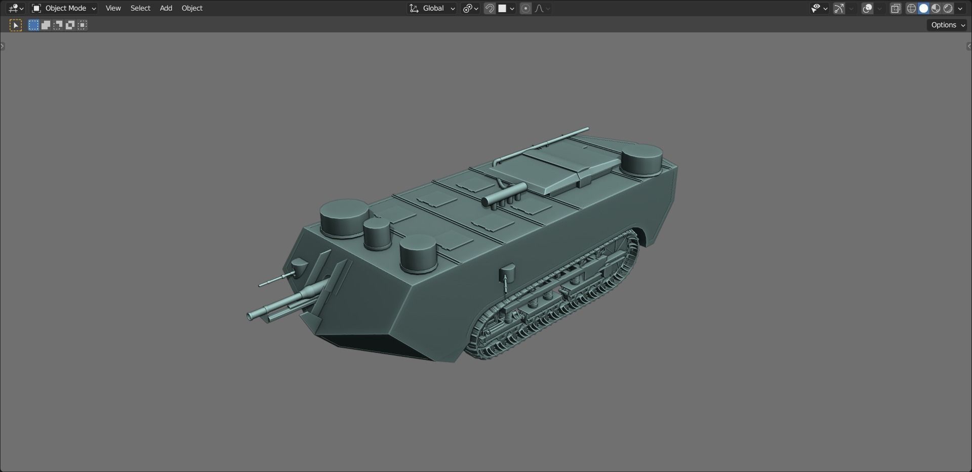 43 Tanks Base Mesh Low-poly 3D model_126