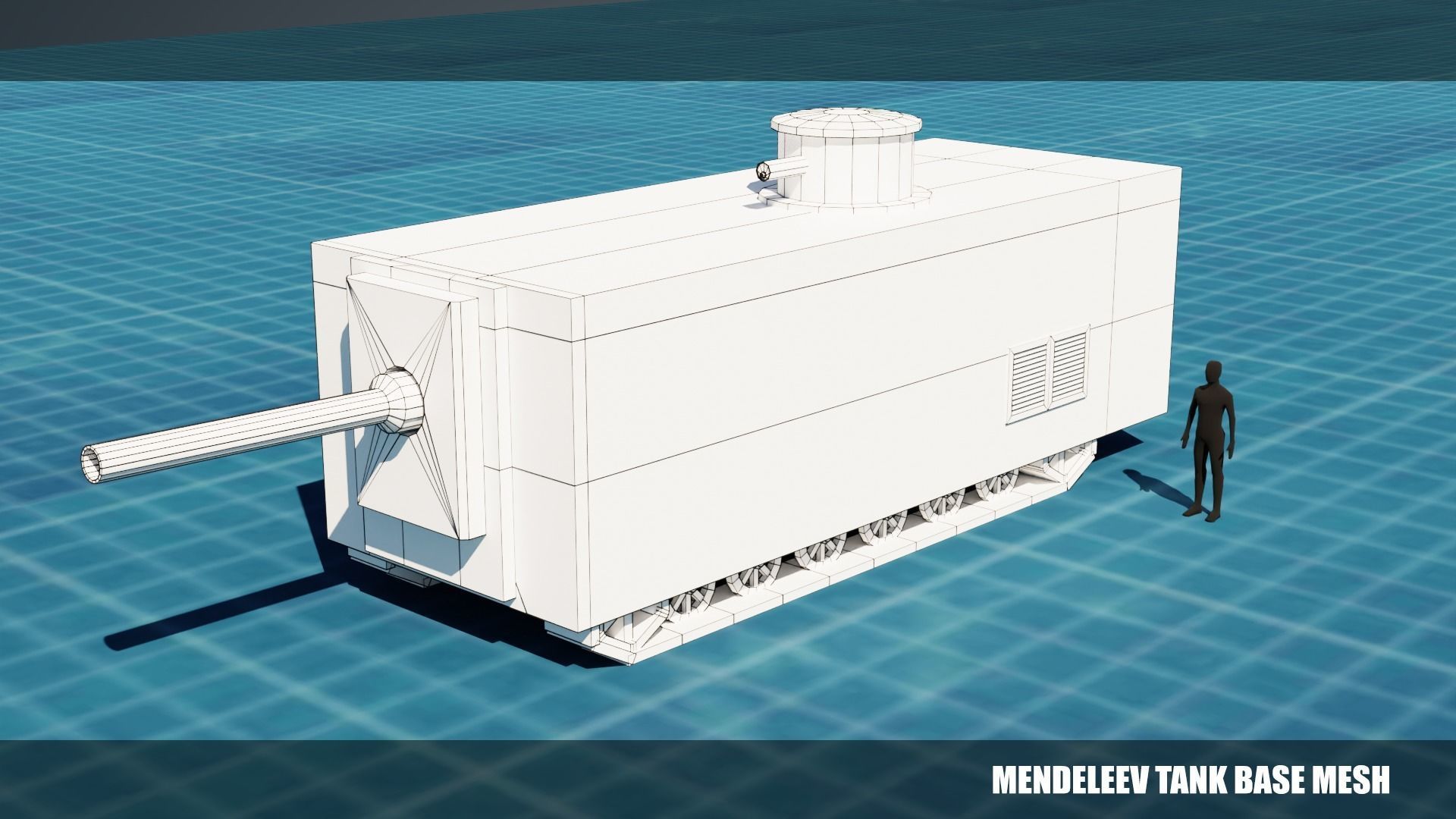 43 Tanks Base Mesh Low-poly 3D model_43