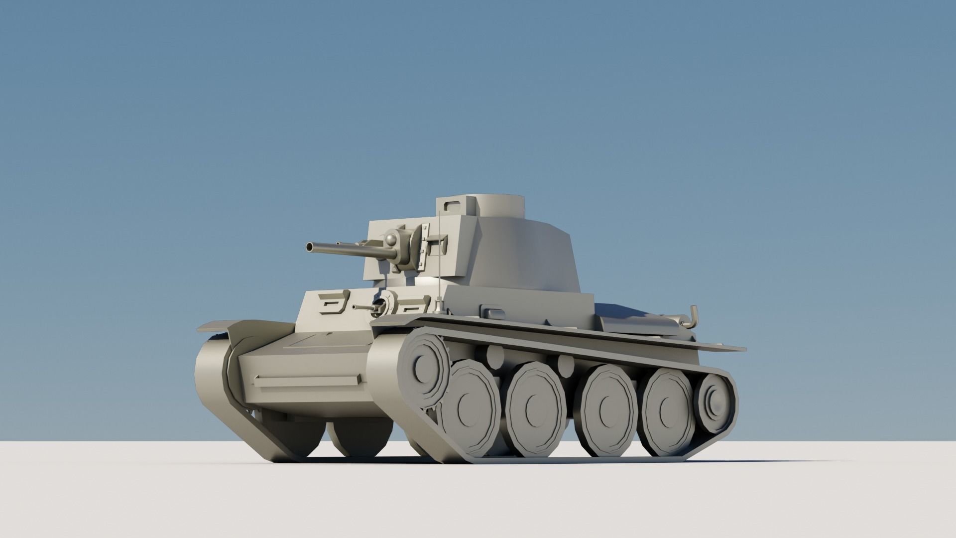 43 Tanks Base Mesh Low-poly 3D model_50