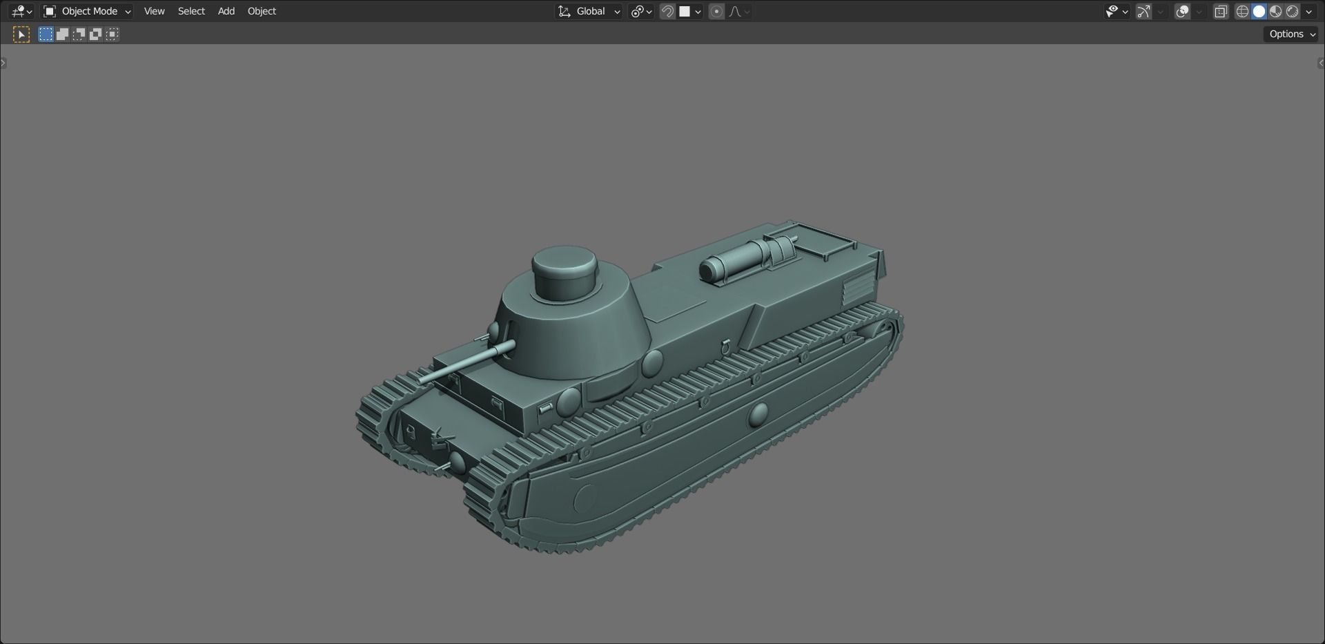 43 Tanks Base Mesh Low-poly 3D model_93