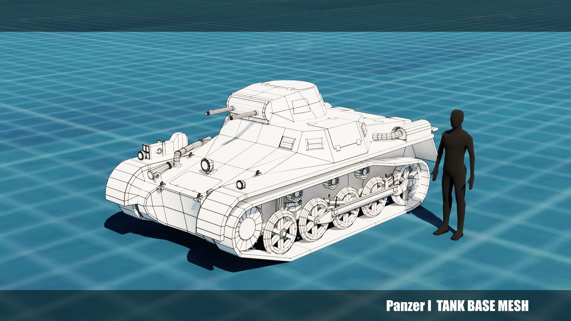 43 Tanks Base Mesh Low-poly 3D model_77