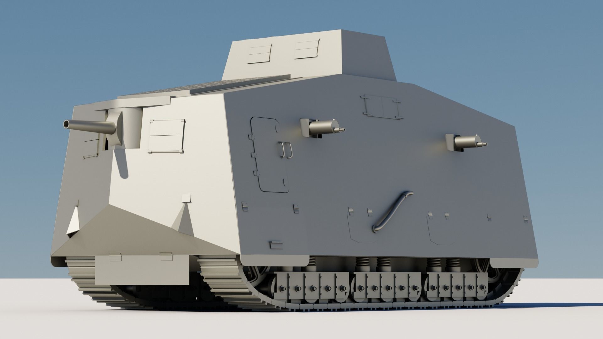 43 Tanks Base Mesh Low-poly 3D model_42