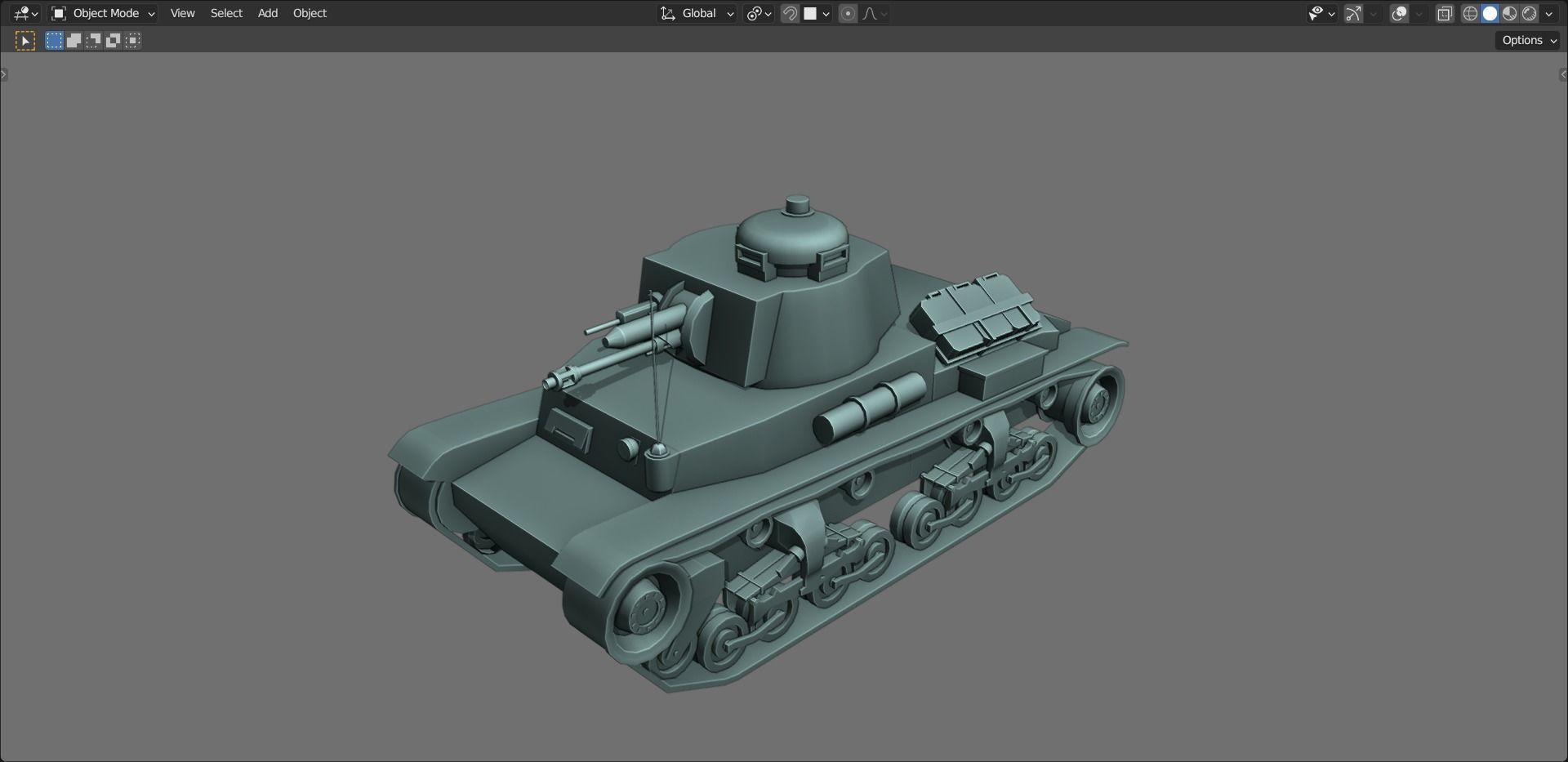 43 Tanks Base Mesh Low-poly 3D model_117