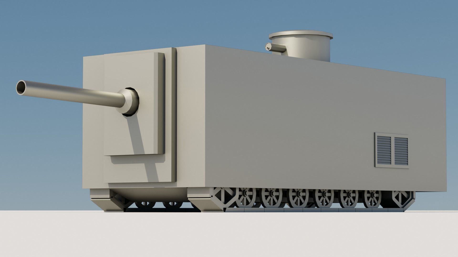 43 Tanks Base Mesh Low-poly 3D model_44