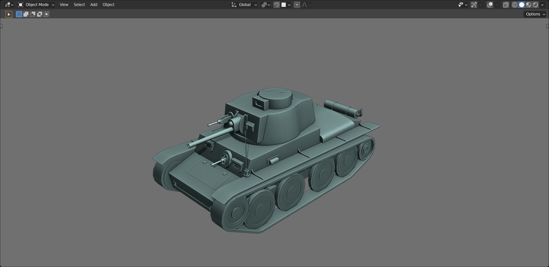 43 Tanks Base Mesh Low-poly 3D model_116
