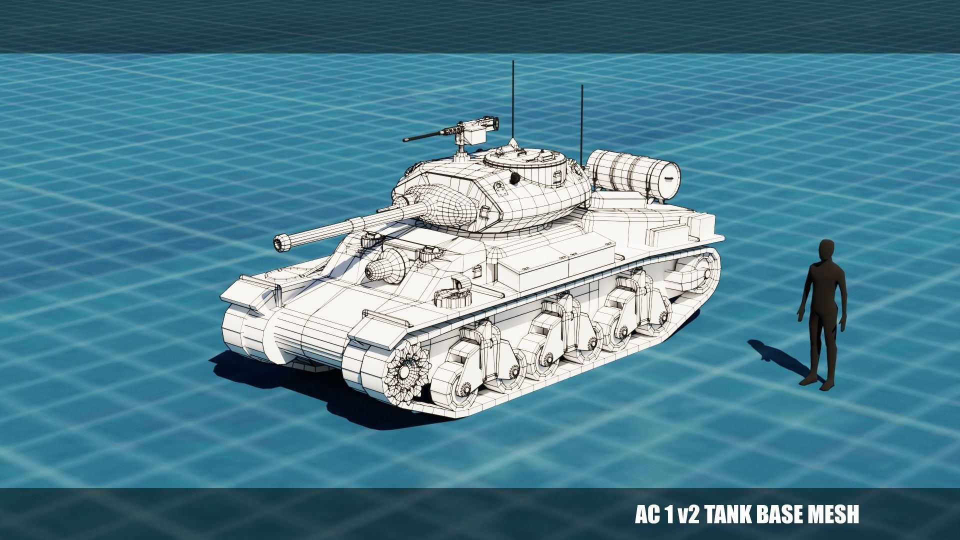 43 Tanks Base Mesh Low-poly 3D model_21