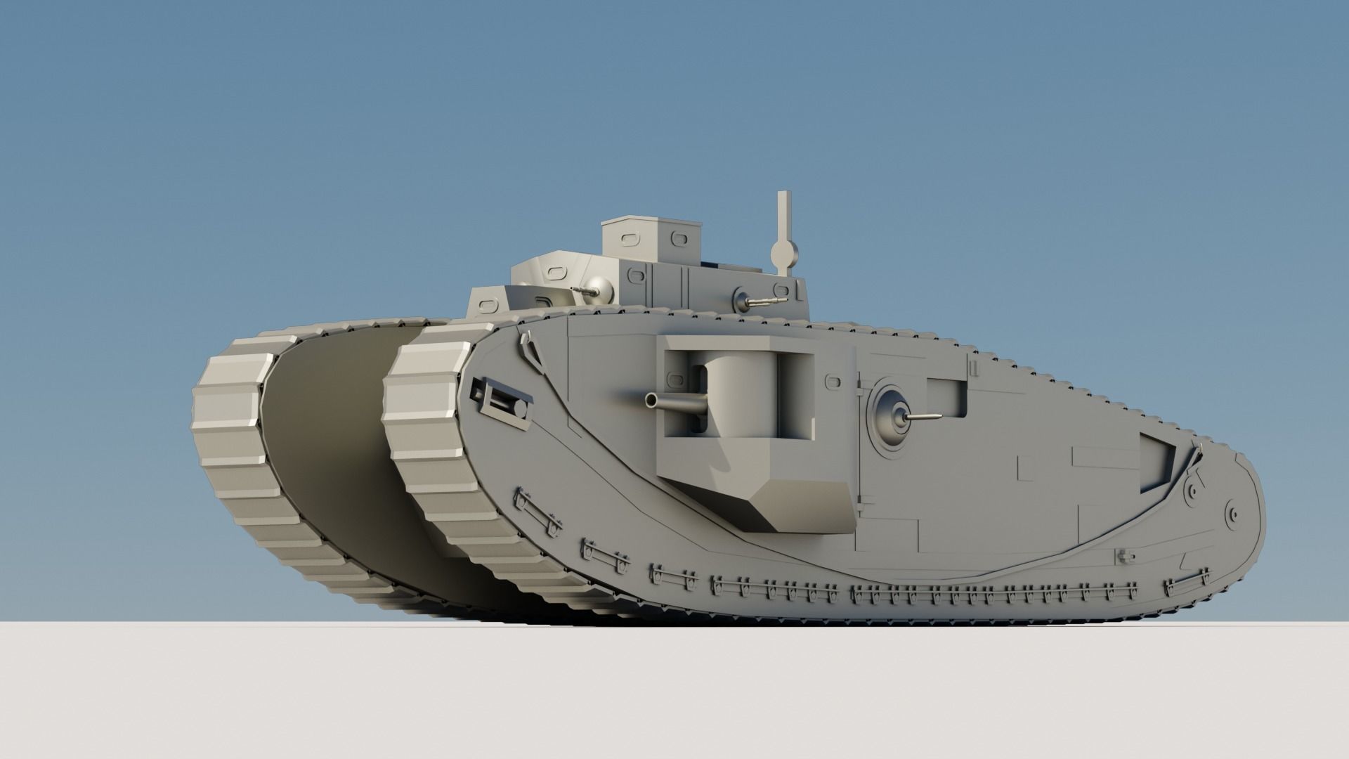 43 Tanks Base Mesh Low-poly 3D model_36