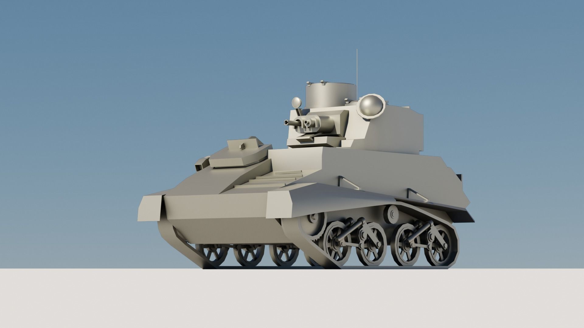 43 Tanks Base Mesh Low-poly 3D model_74