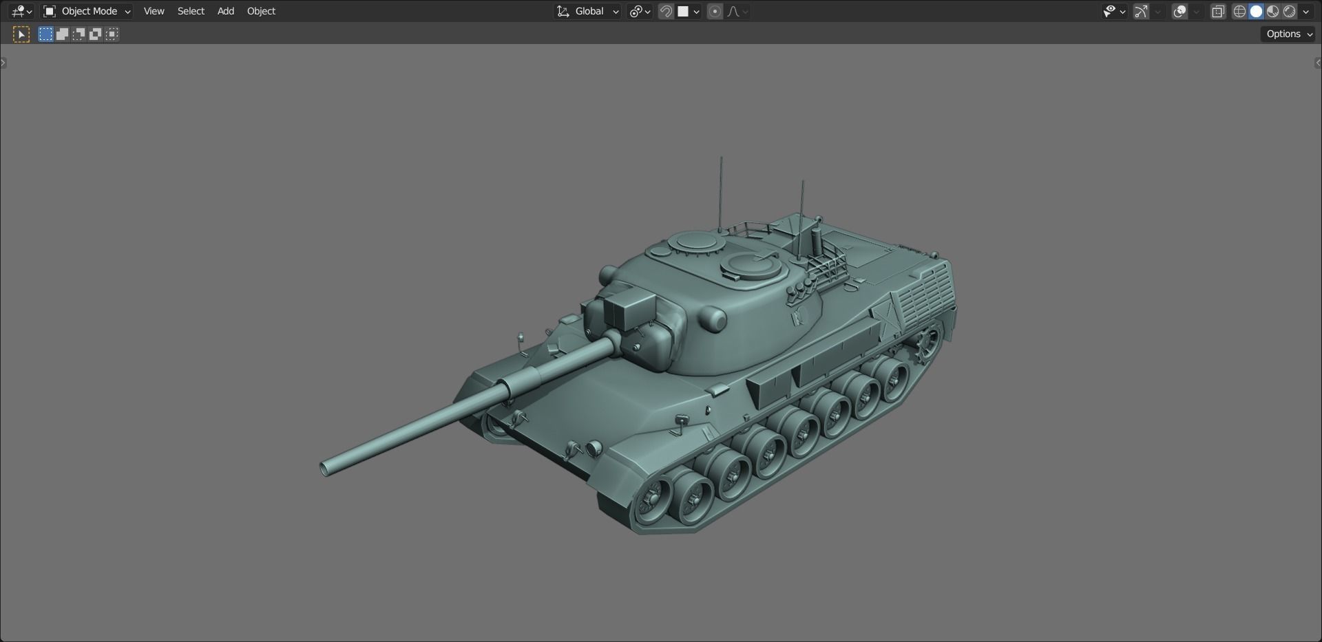 43 Tanks Base Mesh Low-poly 3D model_100