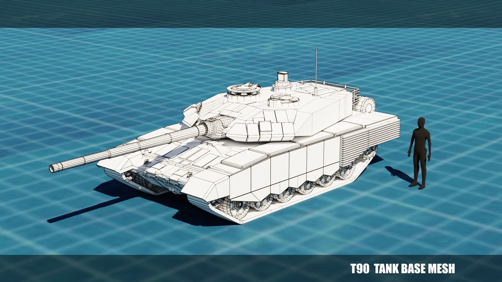43 Tanks Base Mesh Low-poly 3D model_17