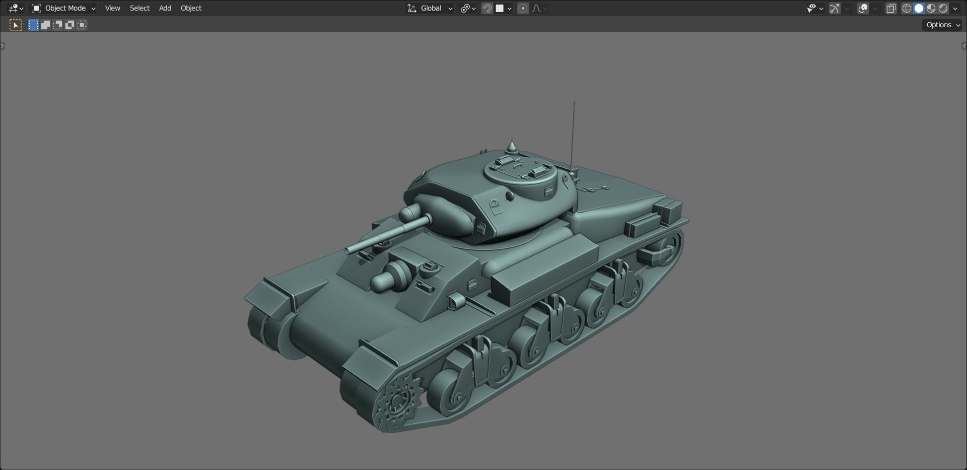 43 Tanks Base Mesh Low-poly 3D model_90