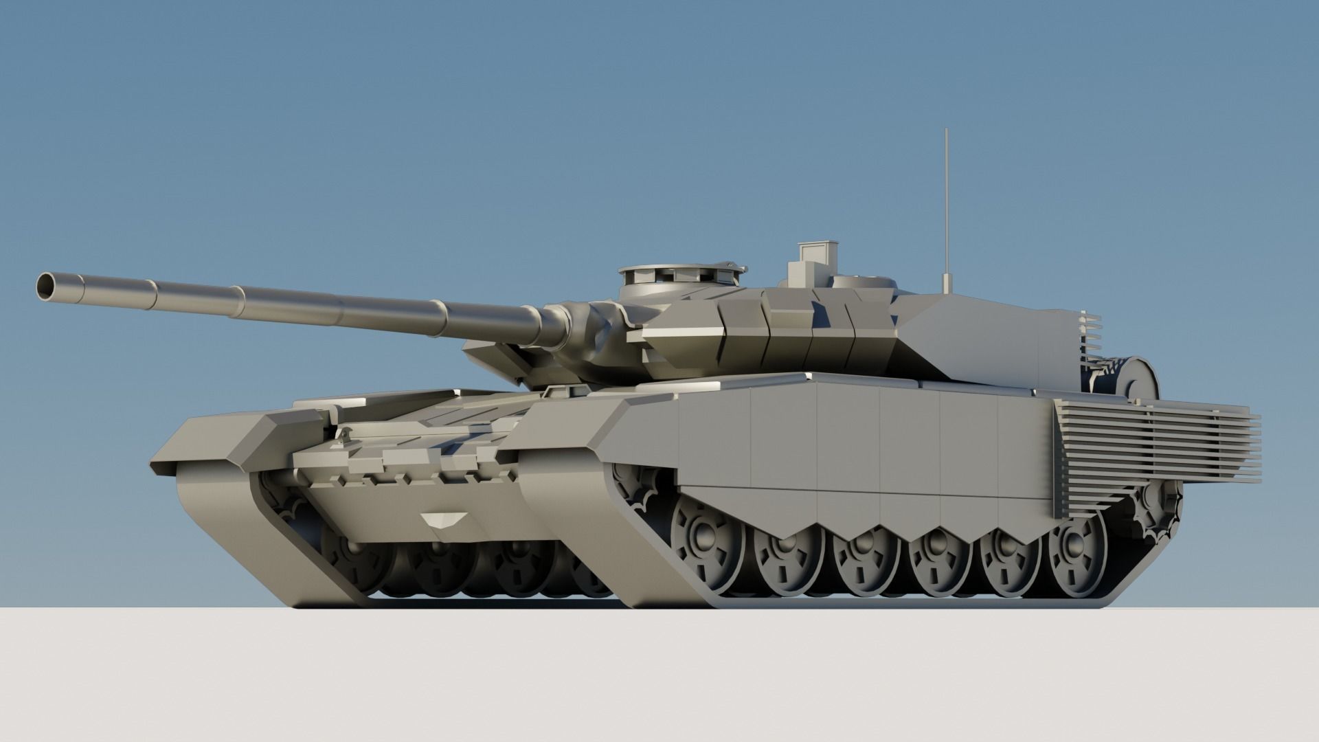 43 Tanks Base Mesh Low-poly 3D model_18