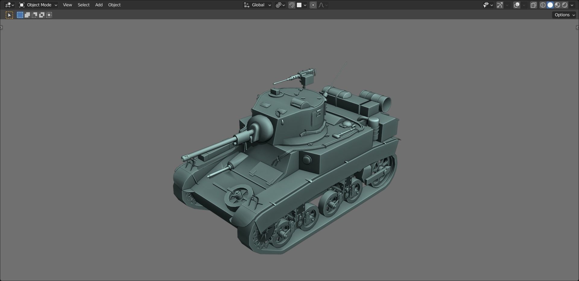 43 Tanks Base Mesh Low-poly 3D model_106