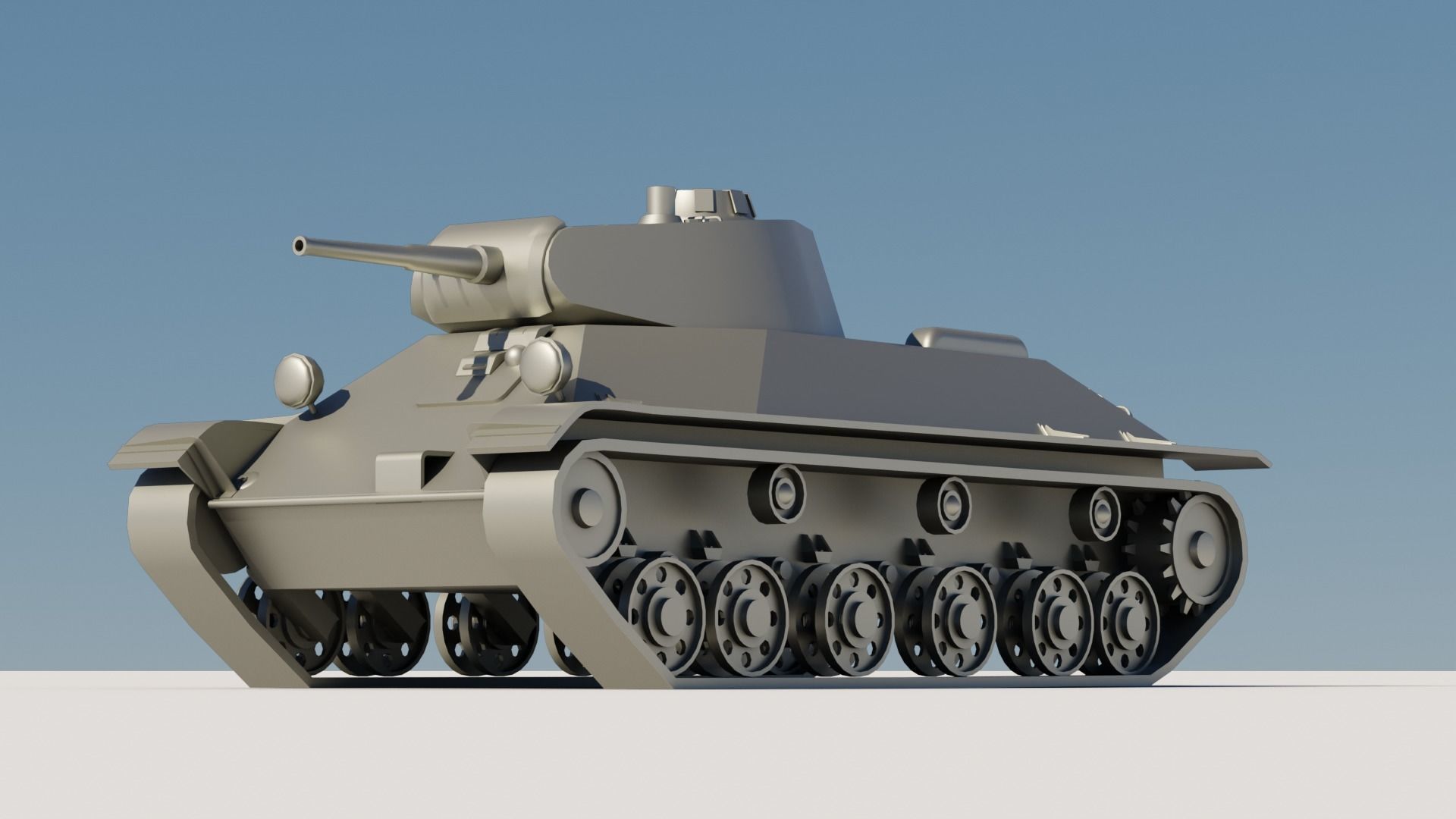 43 Tanks Base Mesh Low-poly 3D model_72