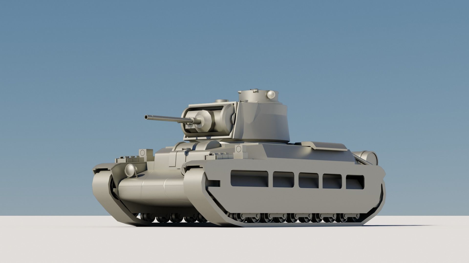 43 Tanks Base Mesh Low-poly 3D model_58