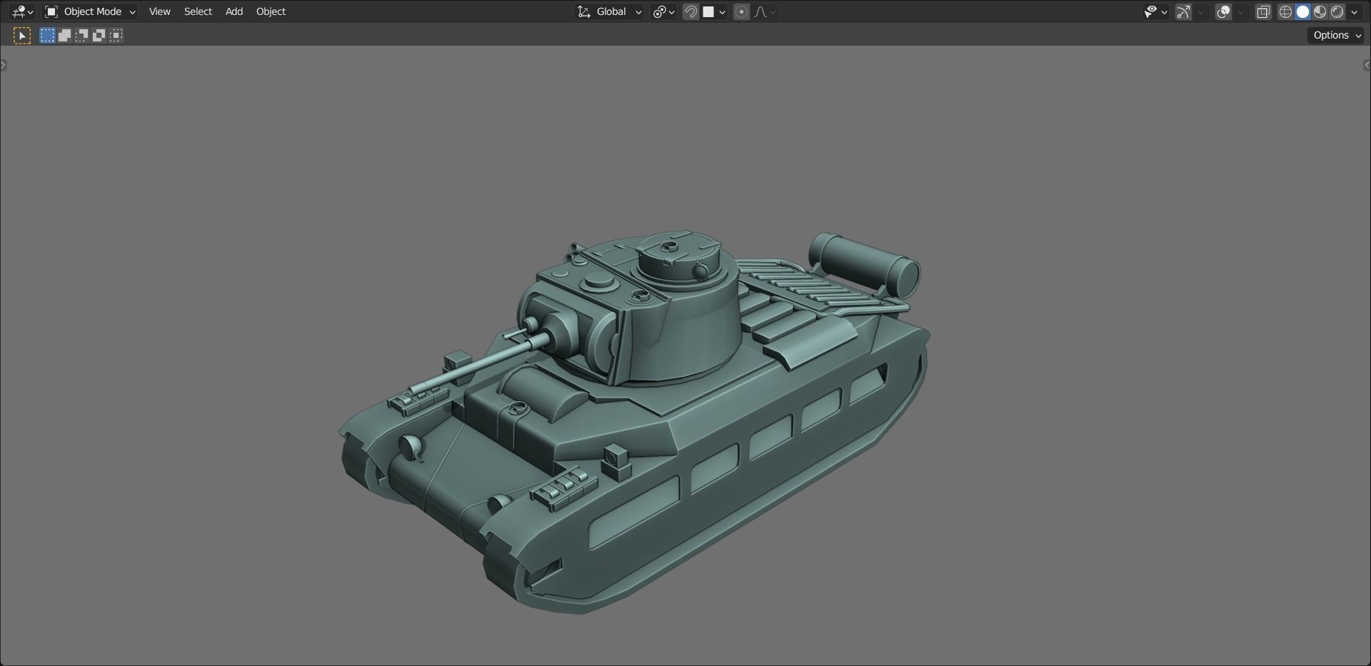 43 Tanks Base Mesh Low-poly 3D model_109