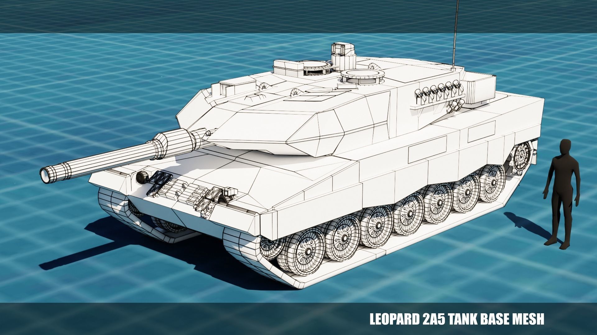 43 Tanks Base Mesh Low-poly 3D model_5