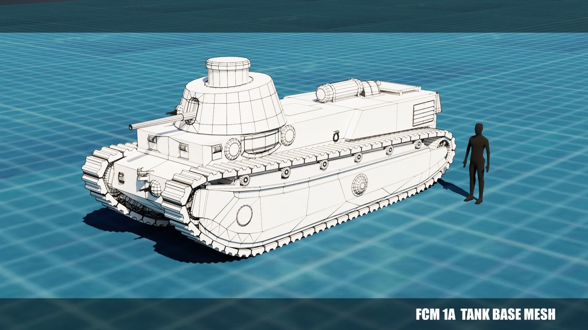 43 Tanks Base Mesh Low-poly 3D model_83