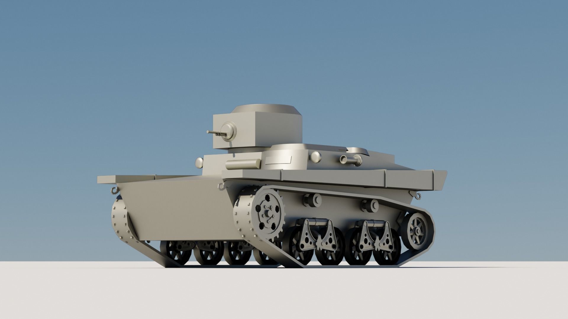 43 Tanks Base Mesh Low-poly 3D model_70