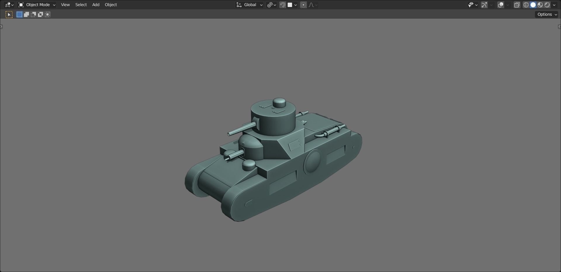 43 Tanks Base Mesh Low-poly 3D model_130