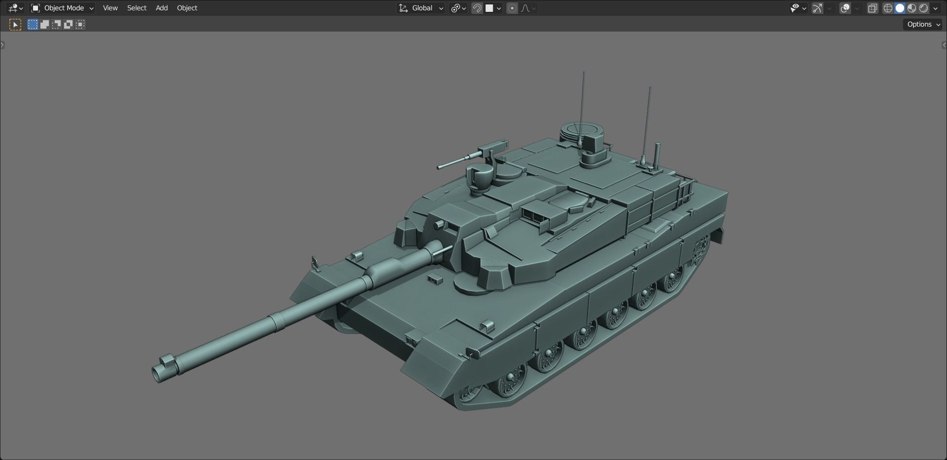 43 Tanks Base Mesh Low-poly 3D model_96