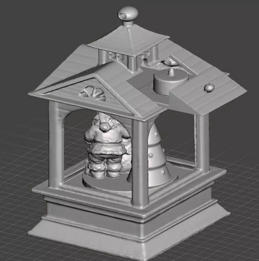 christmas lantern tea battery light holder  3D print model_0