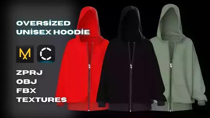 Oversized Unisex Hoodie - Woman - Man - Sportswear 