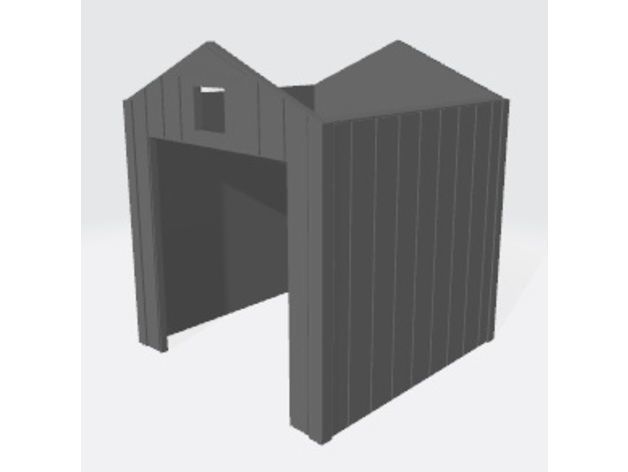 HO Scale American Backyard Shed Type 1 Free 3D print model_9