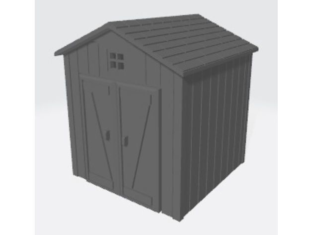 HO Scale American Backyard Shed Type 1 Free 3D print model_5