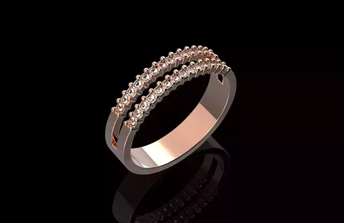 Double Ring With Diamonds