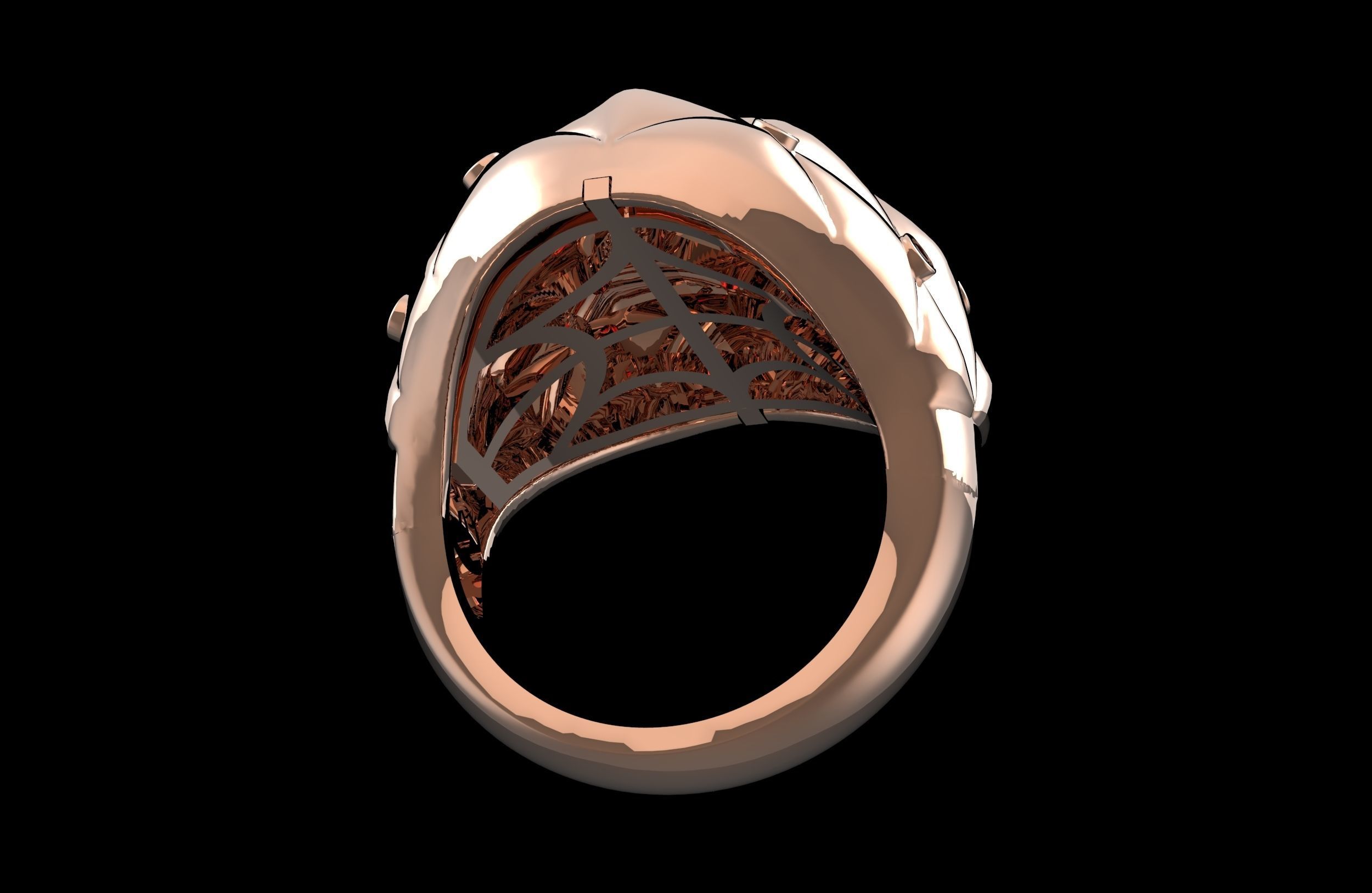 Cushion Ring With Brilliants 3D Print Model 3D print model_8