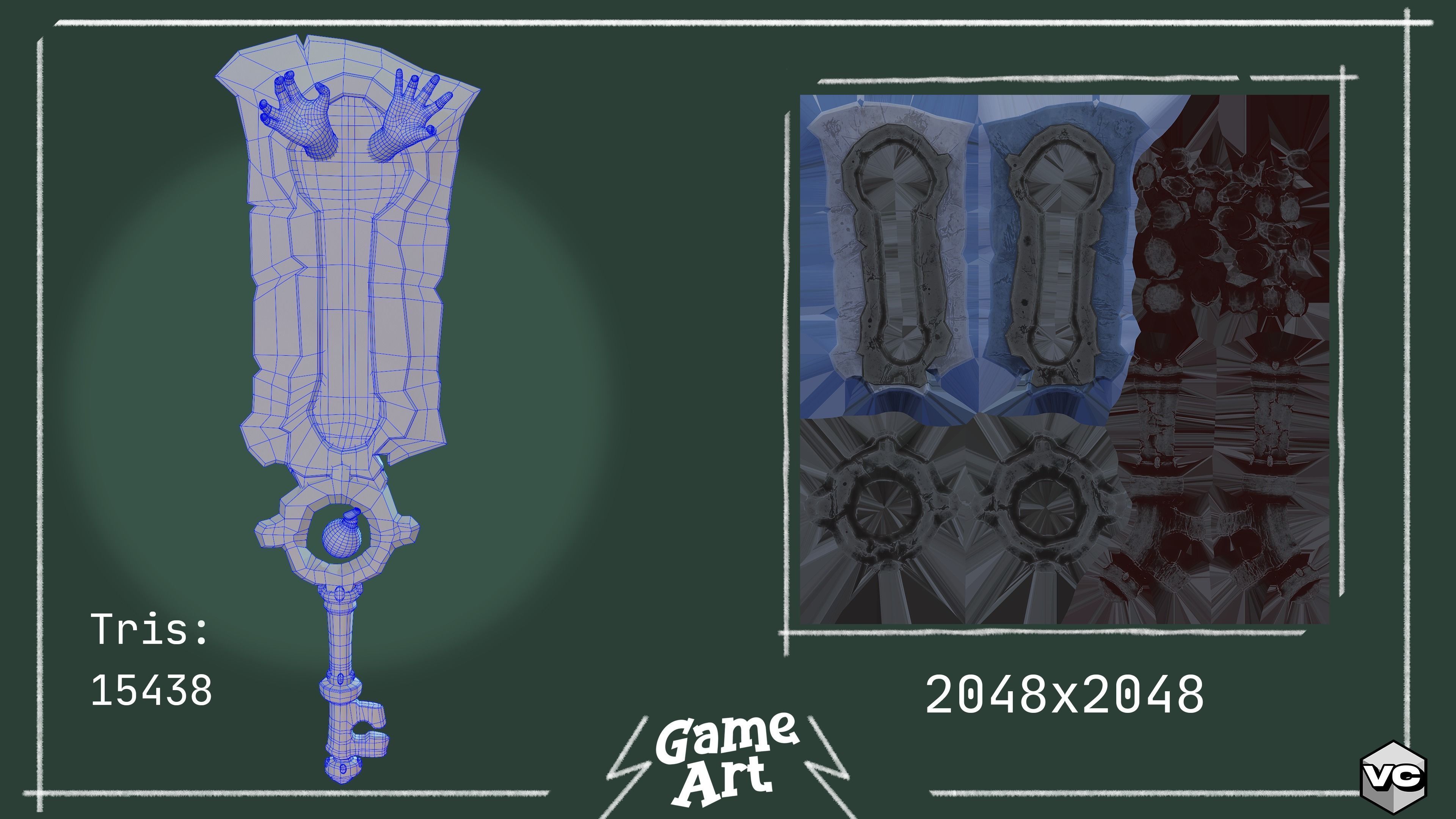 WEAPON BUNDLE - 5 Weapons Game Ready -  Low-poly 3D model_20