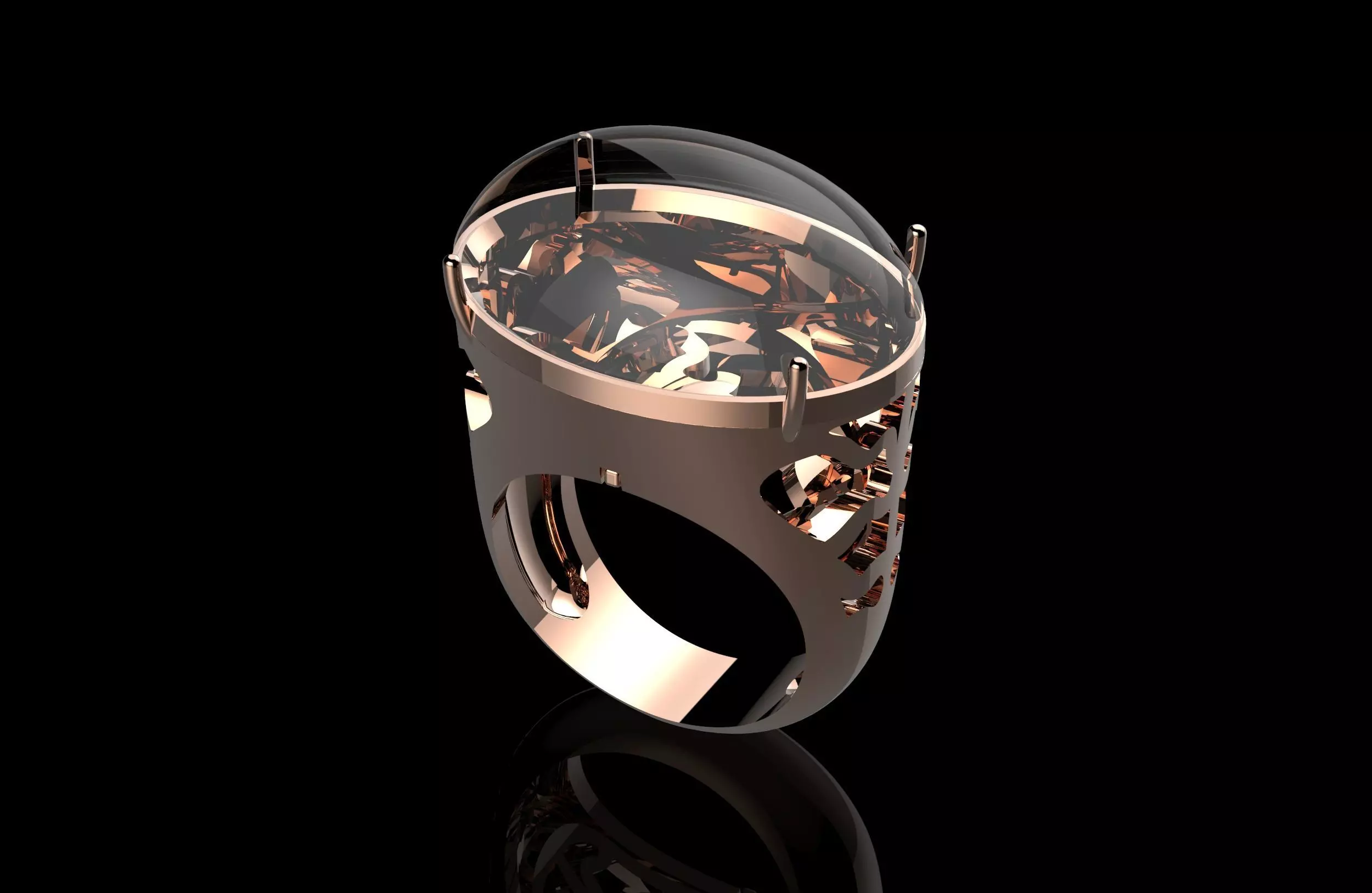Fashion Ring 3D Print Model 3D print model_0