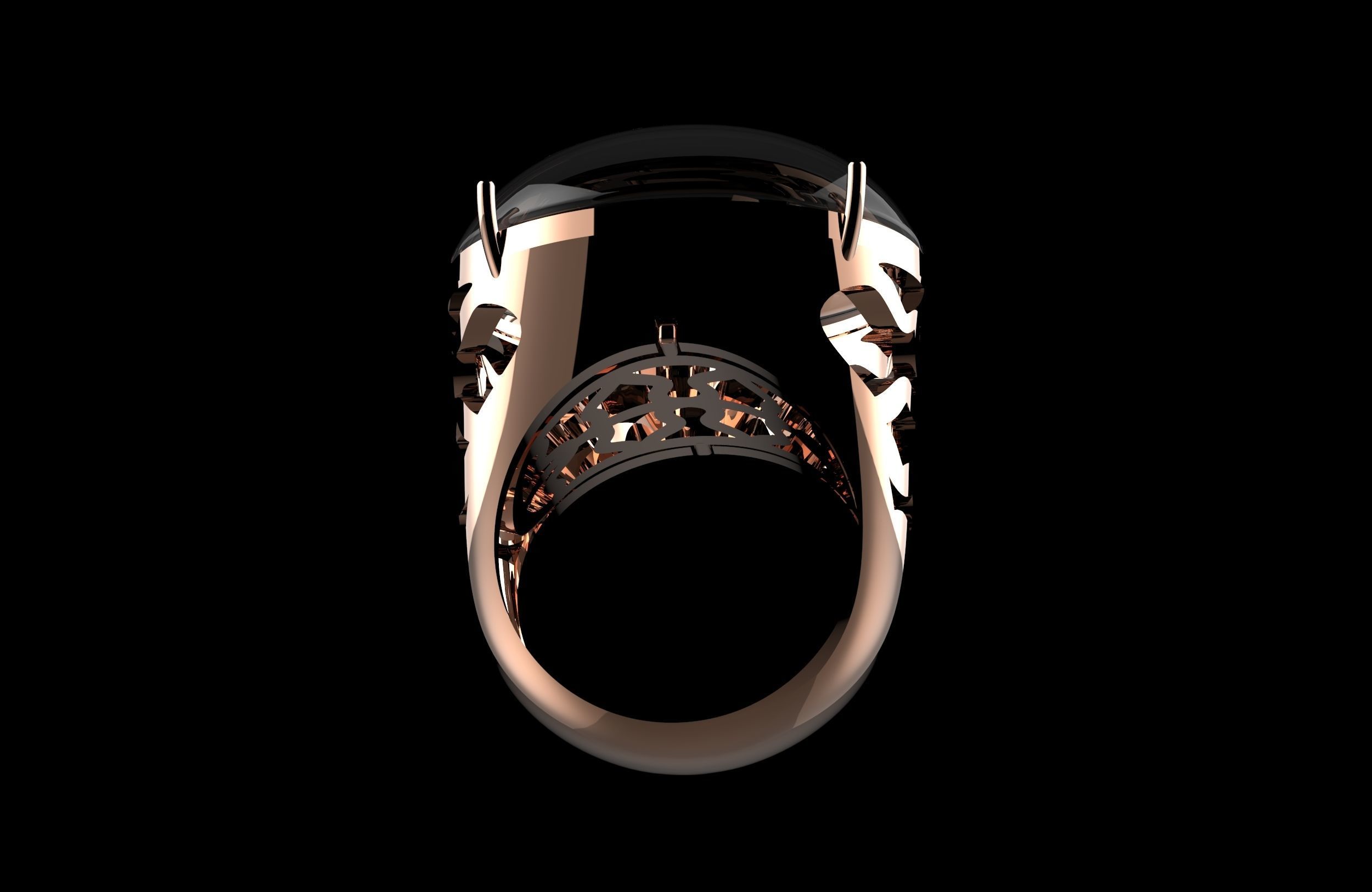 Fashion Ring 3D Print Model 3D print model_4