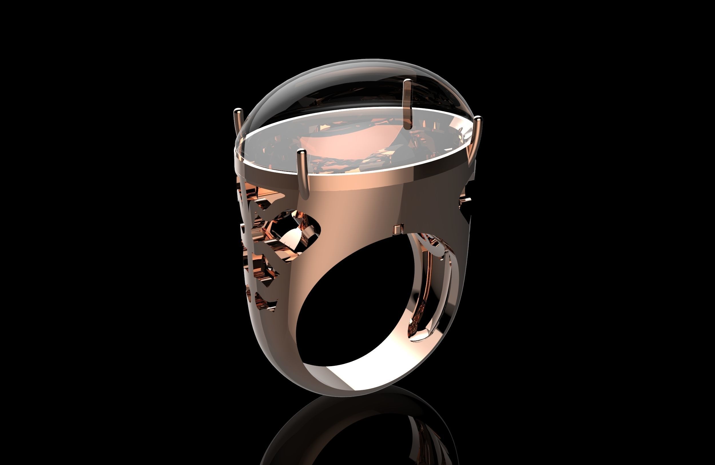 Fashion Ring 3D Print Model 3D print model_1